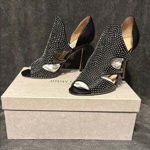 Jimmy Choo Black Studded Women's Heels